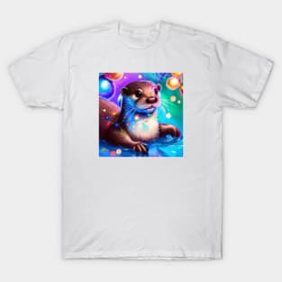 Cute Otter Drawing T-Shirt